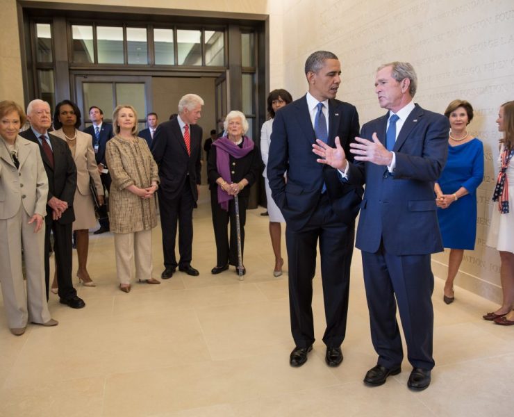 George W. Bush and Barack Obama